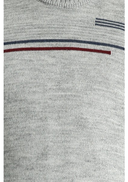 Bisiklet Yaka Regular Fit Desenli Triko Kazak indirimleri