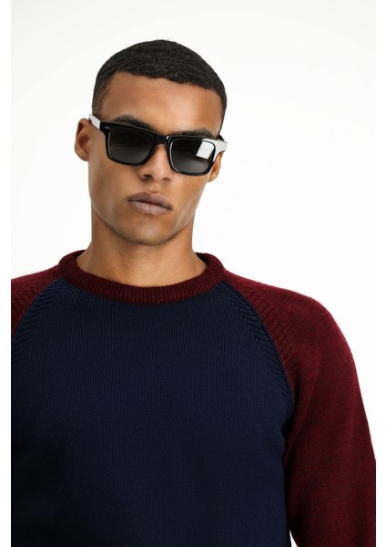 Bisiklet Yaka Regular Fit Dikişsiz Desenli Triko Kazak modelleri