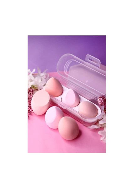 Lılyth 3’lü Kalp Kutulu Renkli Makyaj Sünger Seti | Fondöten & Kapatıcı Uygulama Süngeri