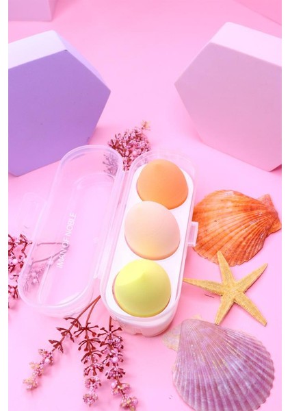 Lılyth 3’lü Kalp Kutulu Renkli Makyaj Sünger Seti | Fondöten & Kapatıcı Uygulama Süngeri indirimleri