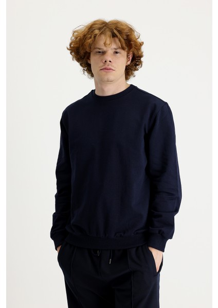 Bisiklet Yaka Pamuklu Sweatshirt fiyatları