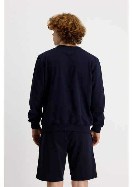 Bisiklet Yaka Pamuklu Sweatshirt modelleri