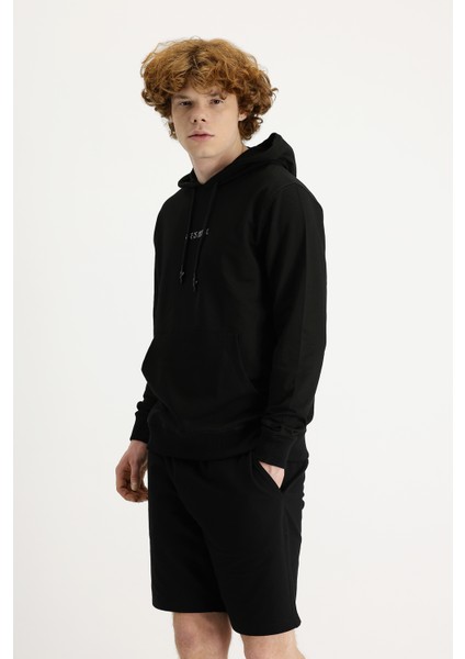 Kapüşonlu Nakışlı Pamuklu Sweatshirt modelleri