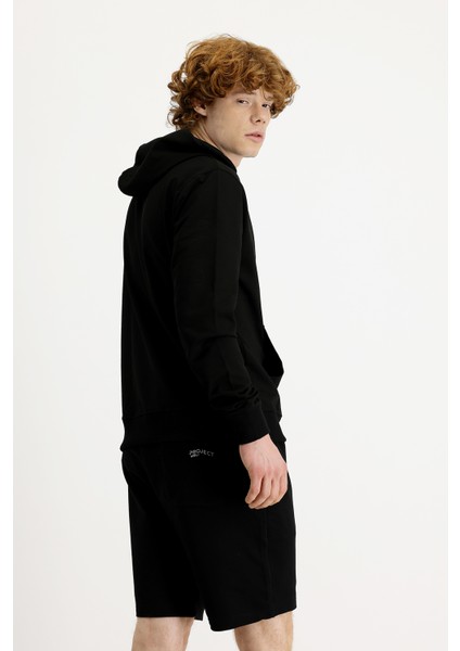 Kapüşonlu Nakışlı Pamuklu Sweatshirt fırsatları