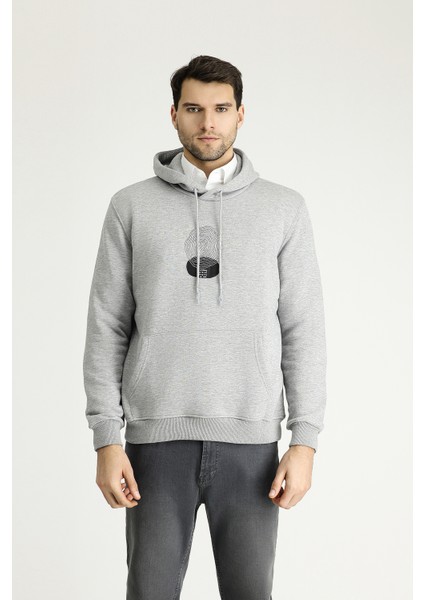 Kapüşonlu Baskılı Pamuklu Sweatshirt fırsatları