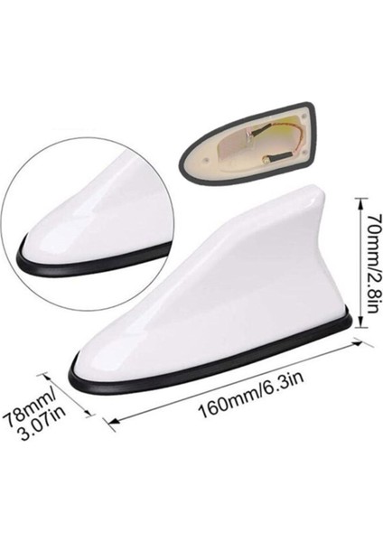 Mitsubishi Space Star Uyumlu Silikon Tabanlı Beyaz Köpekbalığı Balina Tavan Anteni fiyatları