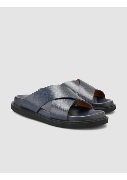 %100 Hakiki Deri Lacivert Erkek Terlik fiyatları