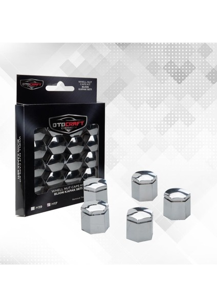 Bijon Kapağı 17MM Krom Renk 20 Adet