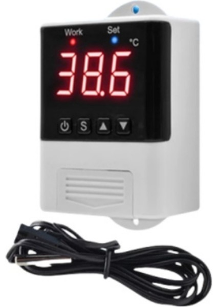 Dijital Termostat Kontrol Cihazı Uzaktan Kumanda Akvaryum Termostat Sıcaklık Kontrol Cihazı Termostat Isıtma Soğutma Modu (Yurt Dışından)