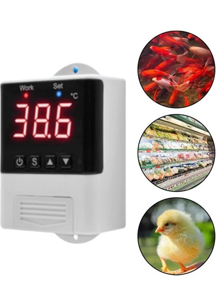 Dijital Termostat Kontrol Cihazı Uzaktan Kumanda Akvaryum Termostat Sıcaklık Kontrol Cihazı Termostat Isıtma Soğutma Modu (Yurt Dışından) fırsatları