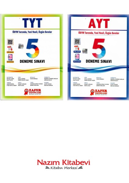 AYT - TYT 5’li Deneme Sınavları [2’li Set] - YENi fiyatları