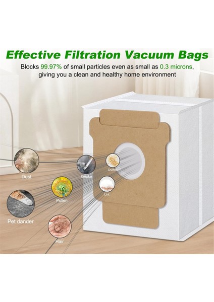 Irobot Roomba Vacuum 2 Essential Robot Süpürge Için 15 Adet Q0520 Toz Torbası, Büyük Kapasiteli Yedek Süpürge Torbaları (Yurt Dışından) modelleri