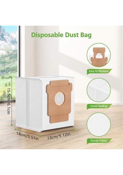 Irobot Roomba Vacuum 2 Q0520 Essential Robot Süpürge Için Toz Torbaları, 2,8 L Büyük Kapasiteli Yedek Süpürge Torbaları (Yurt Dışından) fırsatları