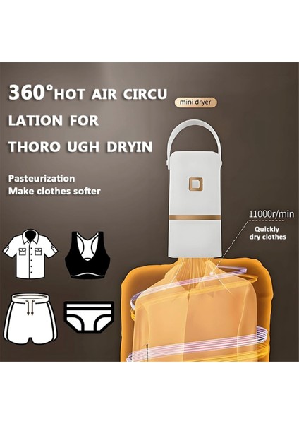 Mini Taşınabilir Çamaşır Kurutma Makinesi Kullanımı Kolay, Iç Çamaşırı, Bebek Giysileri, Hafif Giysiler Için Taşıması Kolay Uk Plug (Yurt Dışından) modelleri