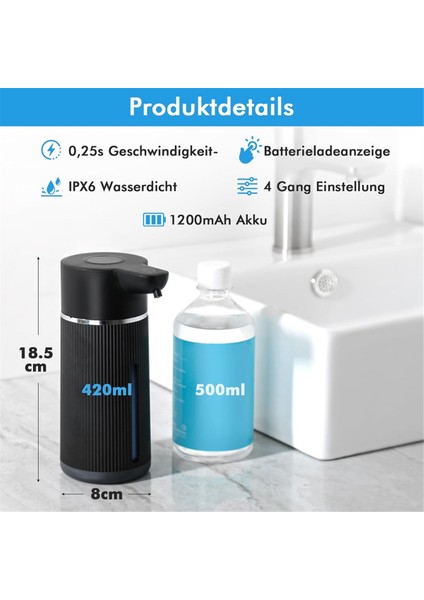 Otomatik Sabunluk Elektrikli Sabunluk Otomatik Duvara Monte Usb'li, Banyo, Mutfak Için Şarj Edilebilir B (Yurt Dışından) modelleri