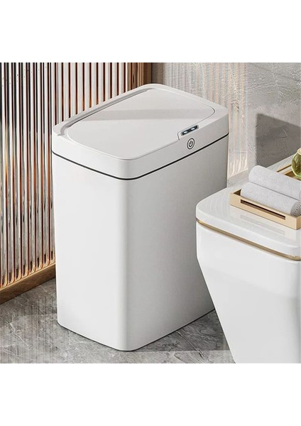 Çöp Kutusu Temassız Sensörlü Çöp Kutusu Mutfak ve Banyo Dar Alan Çöp Kutusu Ev Temizlik Malzemeleri Beyaz (Yurt Dışından) fırsatları
