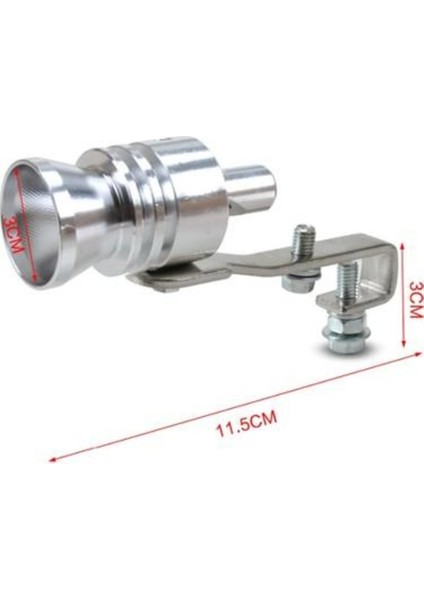 Turbo Islık Sesi Veren Egzoz Aparatı Islık Egsoz Gri