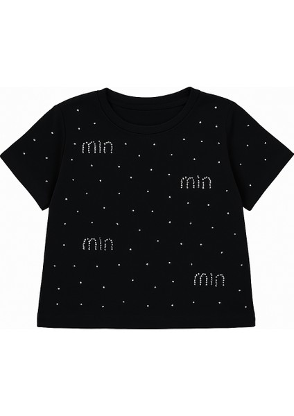 👕 Kız Çocuk Tişörtü – Mın Mın Taşlı Desen