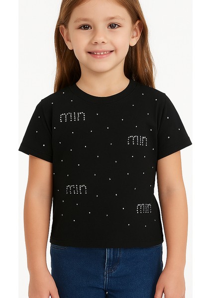 👕 Kız Çocuk Tişörtü – Mın Mın Taşlı Desen fiyatları