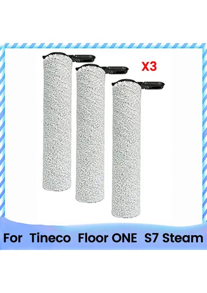 Tineco Floor One S7 Buharlı Zemin Fırçası Temizleyici Rulo Fırça Yedek Parça Yedek Aksesuarları Için 3 Adet Rulo Fırça (Yurt Dışından)