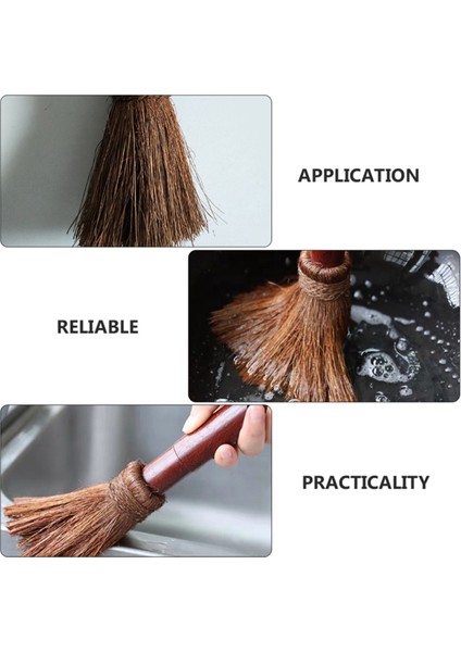 Hindistan Cevizi Fırçası Doğal Bitki Fırçası Palmiye Ipek Yıkama Tencere Mutfak Fırçası Ev Demir Tava Yapışmaz Tava Temizleme Fırçası (Yurt Dışından) fiyatları