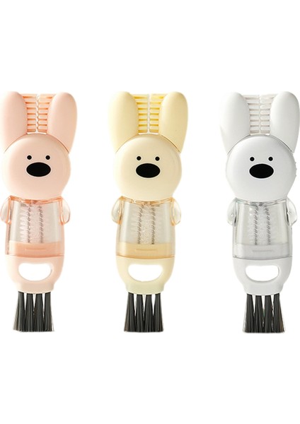 Tavşanlar Bardak Kapağı Fırçası 4'ü 1 Arada Termal Su Bardak Fırçası Biberon Meme Bardak Ağız Boşlukları Temizleme Fırçası (Yurt Dışından)