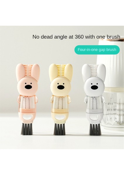 Tavşanlar Bardak Kapağı Fırçası 4'ü 1 Arada Termal Su Bardak Fırçası Biberon Meme Bardak Ağız Boşlukları Temizleme Fırçası (Yurt Dışından) indirimleri