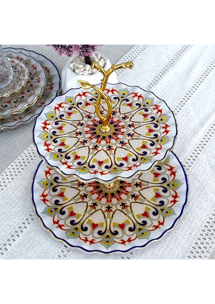 Glore Orient Altın Yaldızlı Cam Kurabiyelik modelleri