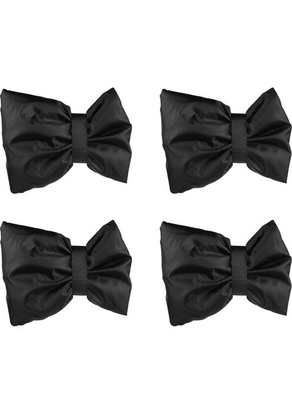 4'lü Siyah Polyester Musluk Kılıfı Iç ve Dış Mekan Yalıtım Musluk Kılıfı Antifriz Kılıfı Kışın Dış Mekan. (Yurt Dışından)