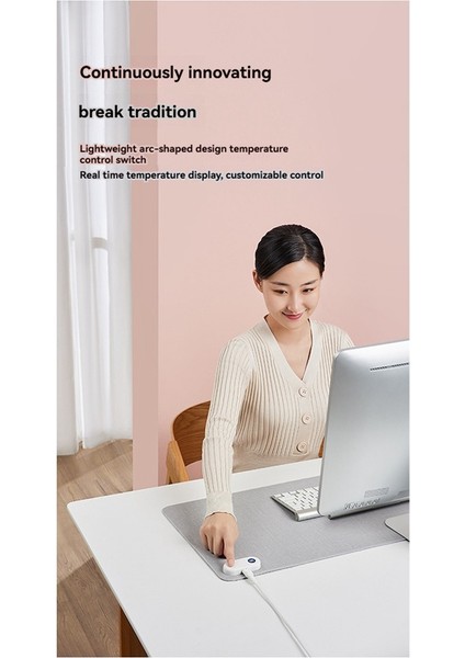 Isı Matı 80X33CM Sıcaklık Isıtma El Isıtıcısı Ped Su Geçirmez Büyük El Isıtıcı Masa Pedi Kış Hediyesi Siyah Ab Fişi (Yurt Dışından) modelleri