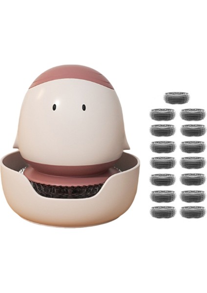 Bulaşık Fırçası ve Sabunluk Karikatür Tencere Fırçası Alt Braket Bulaşık Tencere Tava Lavabo Indüksiyonlu Ocak A (Yurt Dışından)