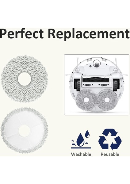 Ecovacs Deebot T30 Pro / T30S Combo / T30S / T20 Omni / T10 Omni / X1 Omni / X1 Turbo / X2 Omni / M12 Pro+ Için Mop Pedleri (Yurt Dışından) fiyatları