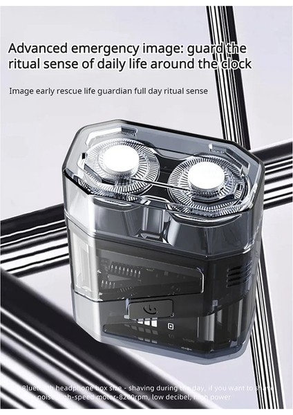 SJ-603 Taşınabilir Soğuk Şeffaf Çift Başlı Manyetik Yüzen Tıraş Makinesi Tüm Vücut Yıkanabilir Elektrikli Erkek Tıraş Makinesi (Yurt Dışından)