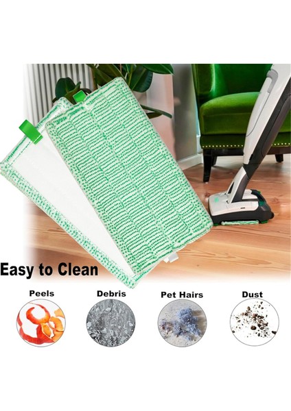 Vorwerk Kobold SP600 Elektrikli Süpürge Parçaları Için Mop Pedleri Yedek Yıkanabilir Buharlı Mop Bezleri C (Yurt Dışından) modelleri