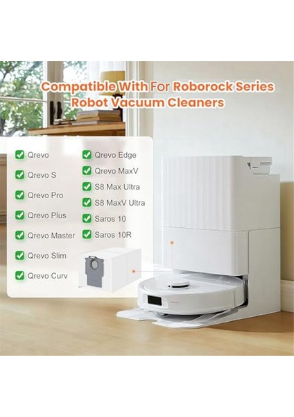Roborock Q Revo/qrevo S/qrevo Pro/qrevo Plus/qrevo Master/qrevo Curv/s8 Maxv Ultra/saros 10/saros 10R Için 24 Toz Torbası (Yurt Dışından) fiyatları