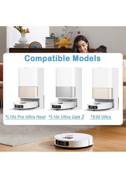 Dreame L10S Pro Ultra Heat/ X30 Ultra Aksesuarları Ana Yan Fırça Hepa Filtre Paspas Bezi Toz Torbaları Yedek Parçaları (Yurt Dışından) modelleri