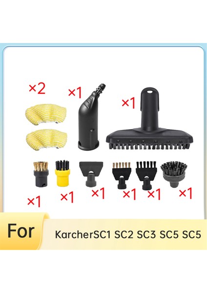 Karcher Sc1 Sc2 Sc3 Sc5 Sc5 Buharlı Temizleyici Nozul Yedek Parçaları Nozullar Fırçalar ve Bezler Dahildir (Yurt Dışından)