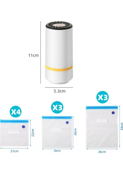 Mini Vakumlu Paketleme Makinesi Taşınabilir USB Şarj Edilebilir Vakumlu Paketleme Makinesi 10 Yeniden Kullanılabilir Poşet Içerir Mutfak, Barbekü ve Seyahat Için Ideal (Yurt Dışından) fiyatları