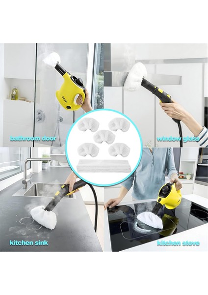Mikrofiber Bez Seti Yıkanabilir Mikrofiber Bez Karcher Buharlı Temizleyiciler Easyfix Sc 2, Sc 3, Sc 4, Sc 5 (Yurt Dışından) modelleri