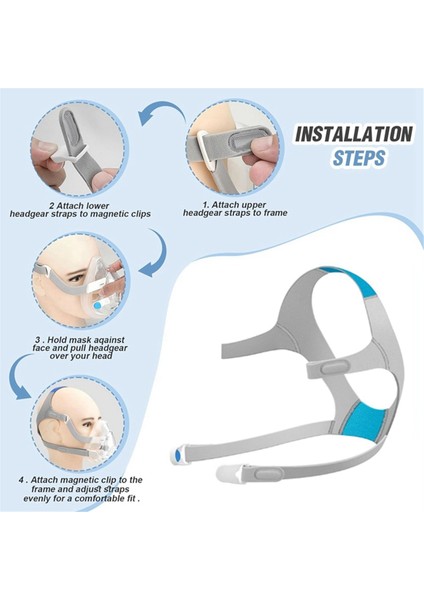 5 Adet Cpap Başlığı Yedek Başlığı Resmed Airfit N20 F20 Tam Yüz Maskesi Cpap Aksesuarları Sarf Malzemeleri Kayışlar (Yurt Dışından) fiyatları