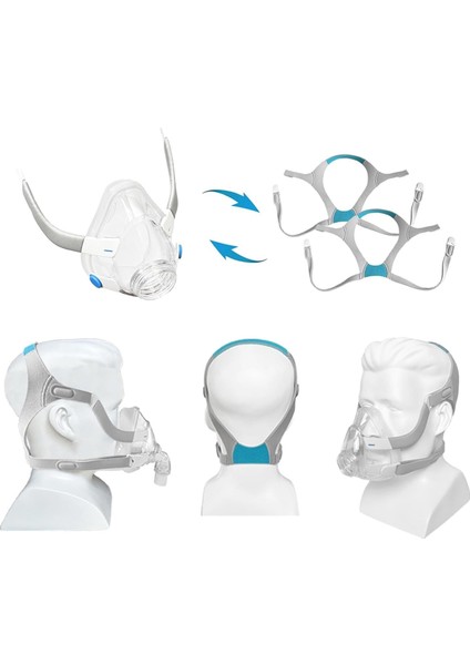 5 Adet Cpap Başlığı Yedek Başlığı Resmed Airfit N20 F20 Tam Yüz Maskesi Cpap Aksesuarları Sarf Malzemeleri Kayışlar (Yurt Dışından) fırsatları
