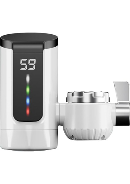 Sıcak Su Isıtıcı Musluğu Büyük Ekran Dinamik Dijital Ekran Banyo Mutfak Sıcak Su Isıtıcısı Ab Fişi (Yurt Dışından)