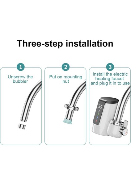 Sıcak Su Isıtıcı Musluğu Büyük Ekran Dinamik Dijital Ekran Banyo Mutfak Sıcak Su Isıtıcısı Ab Fişi (Yurt Dışından) fiyatları