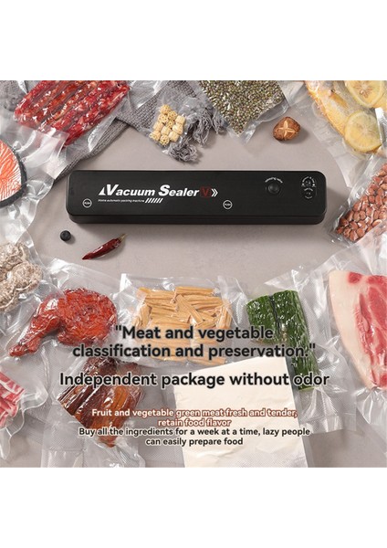 Gıda Torbası Vakum Makinesi Plastik Mühür Taze Tutma Makinesi Küçük Ev Gıda Ambalajı Siyah Ab Fişi (Yurt Dışından) fırsatları