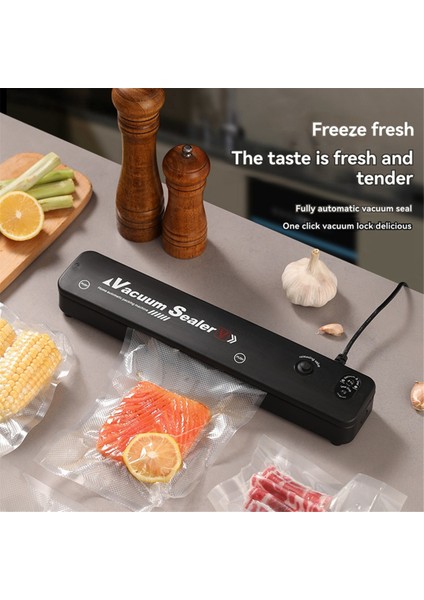 Gıda Torbası Vakum Makinesi Plastik Mühür Taze Tutma Makinesi Küçük Ev Gıda Ambalajı Siyah Ab Fişi (Yurt Dışından) indirimleri