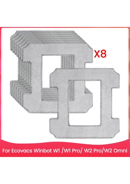 Ecovacs Winbot W1 / W1 Pro / W2 Pro / W2 Omni Pencere Temizleme Robotları Için Temizleme Pedleri, Yıkanabilir Yedek Bez (Yurt Dışından)