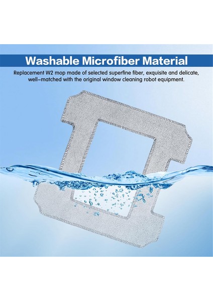 Ecovacs Winbot W1 / W1 Pro / W2 Pro / W2 Omni Pencere Temizleme Robotları Için Temizleme Pedleri, Yıkanabilir Yedek Bez (Yurt Dışından) modelleri
