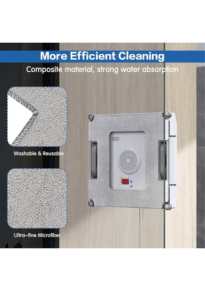 Ecovacs Winbot W1 / W1 Pro / W2 Pro / W2 Omni Pencere Temizleme Robotları Için Temizleme Pedleri, Yıkanabilir Yedek Bez (Yurt Dışından) fırsatları