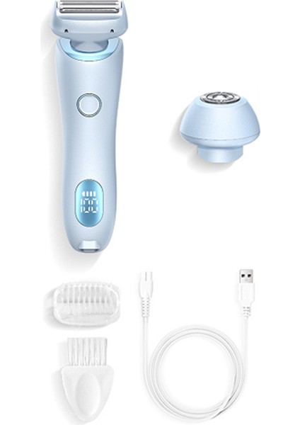 2'si 1 Arada Kadın Elektrikli Tıraş Makinesi Ev Tıraş Makinesi Epilatör Elektrikli Düzeltici - Taşınabilir, Islak ve Kuru Tüm Vücut Bakımı Için (Yurt Dışından)