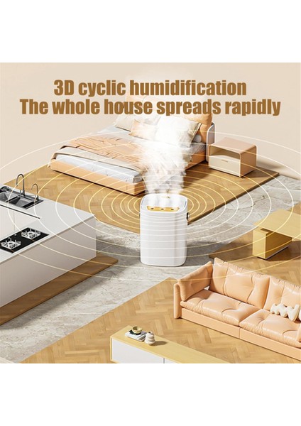 1.8l Ev Aroma Nemlendirici Koku Difüzörü USB Şarjlı Üçlü Sprey 3 Modlu Küçük LED Gece Lambası Yeşil (Yurt Dışından) fırsatları